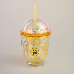 Clearance MINISO Bicchiere Con Cannuccia Collezione Smiley World