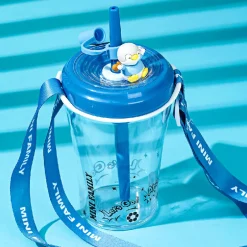 New MINISO Borraccia Con Tracolla E Cannuccia (520Ml)