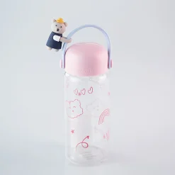 Clearance MINISO Borraccia In Vetro Little Bear Rosa (400Ml)