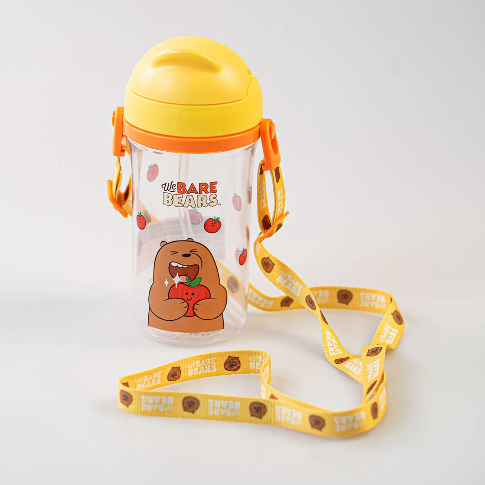 Hot MINISO Borraccia We Bare Bears Con Tracolla - Grizzly