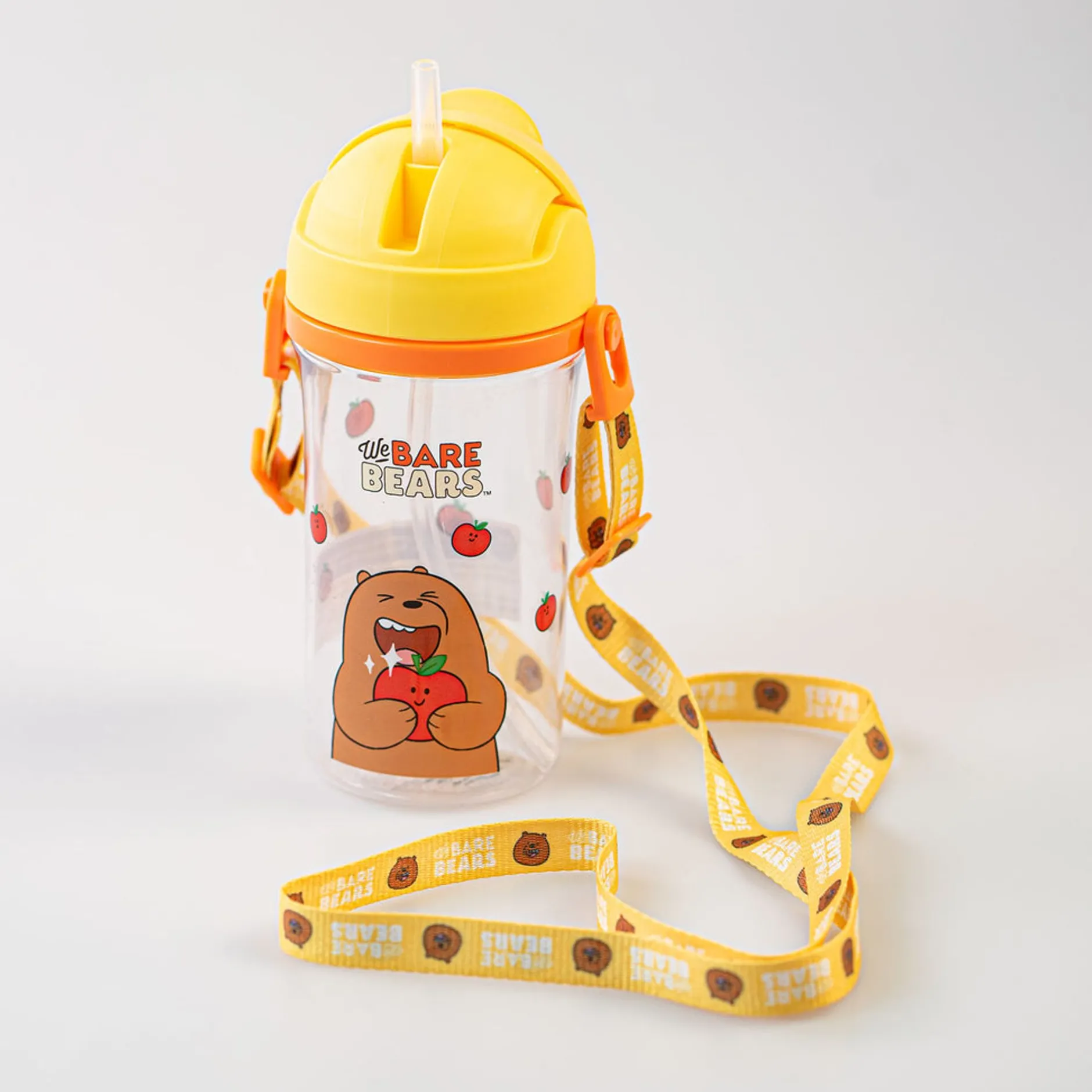 Hot MINISO Borraccia We Bare Bears Con Tracolla - Grizzly