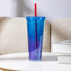 Best MINISO Borraccia Xl In Plastica Con Cannuccia Blu