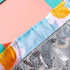 Best MINISO Borsa Porta Pranzo Fantasia Fiori - Rosa