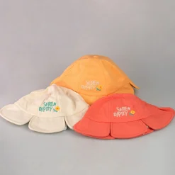 Discount MINISO Kids Bucket Hat A Forma Di Fiore Color Ocra