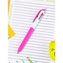 Outlet MINISO Penna Con 4 Colori Impugnatura Rosa