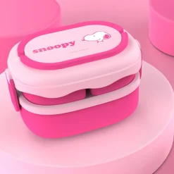 Outlet MINISO Porta Pranzo Snoopy Due Piani Con Posate