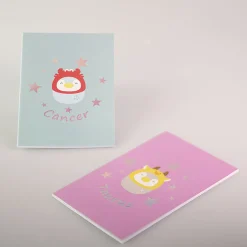 Outlet MINISO Quaderno Rilegato A Punto - Collezione Segni Zodiacali (A5) - (2Pz)