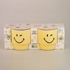 Best MINISO Set 2 Tazze - Collezione Smiley World (350Ml)