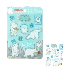 New MINISO Stickers Con Brillantini Ice Bear - We Bare Bears
