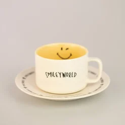 Outlet MINISO Tazza E Piattino - Collezione Smiley World (200Ml)